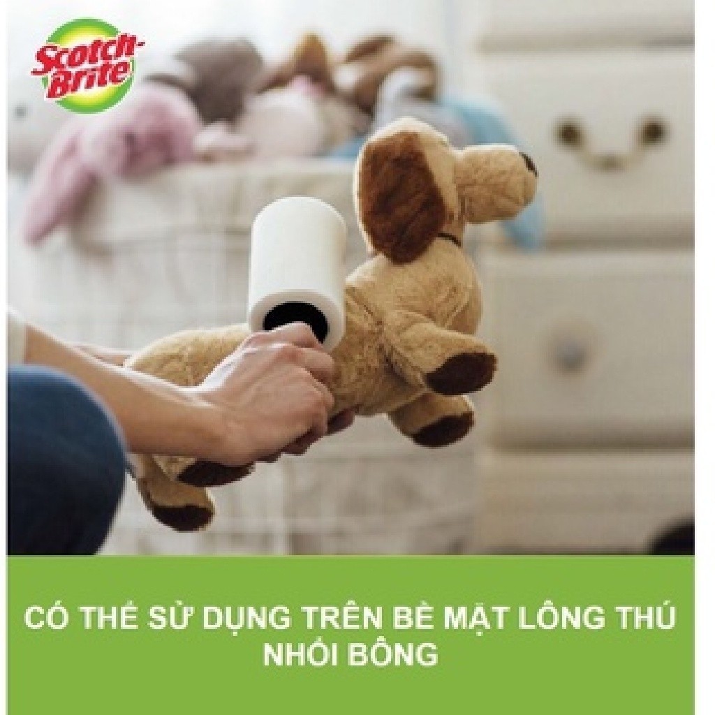 Ảnh Combo 2 Cây lăn bụi Scotch Brite 3M 56 lớp đa năng 3M™ Scotch-Brite™, 56 lớp, xé dễ dàng, không để lại keo 1