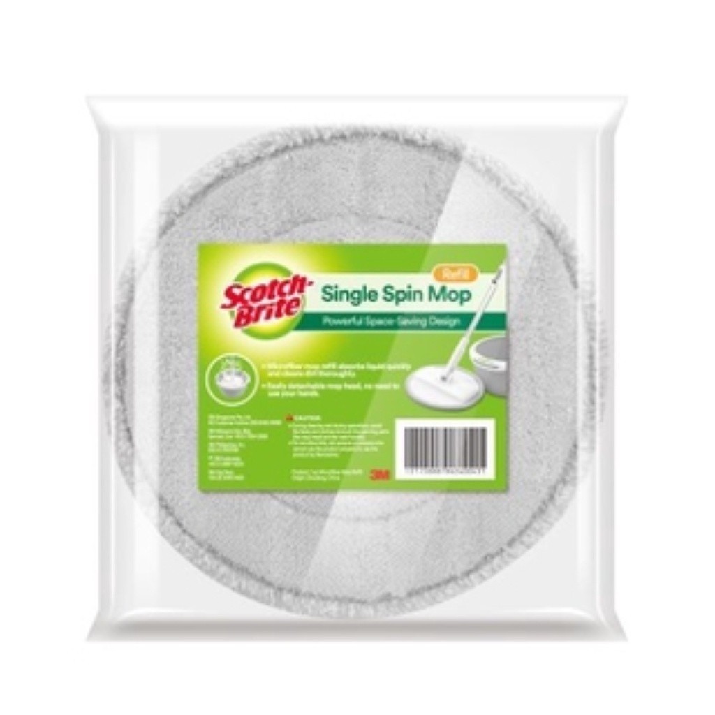 Ảnh Combo 2 Bông lau thay thế (dùng cho Bộ cây lau nhà 360 độ thông minh Thế hệ mới) 3M™ Scotch-Brite™, thấm hút nước tốt 3