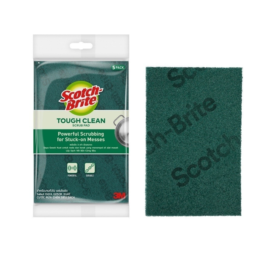 Ảnh Cước rửa chén siêu sạch 3M™ Scotch-Brite®, sợi cước chất lượng cao, gói 5 miếng, 150x100mm 2