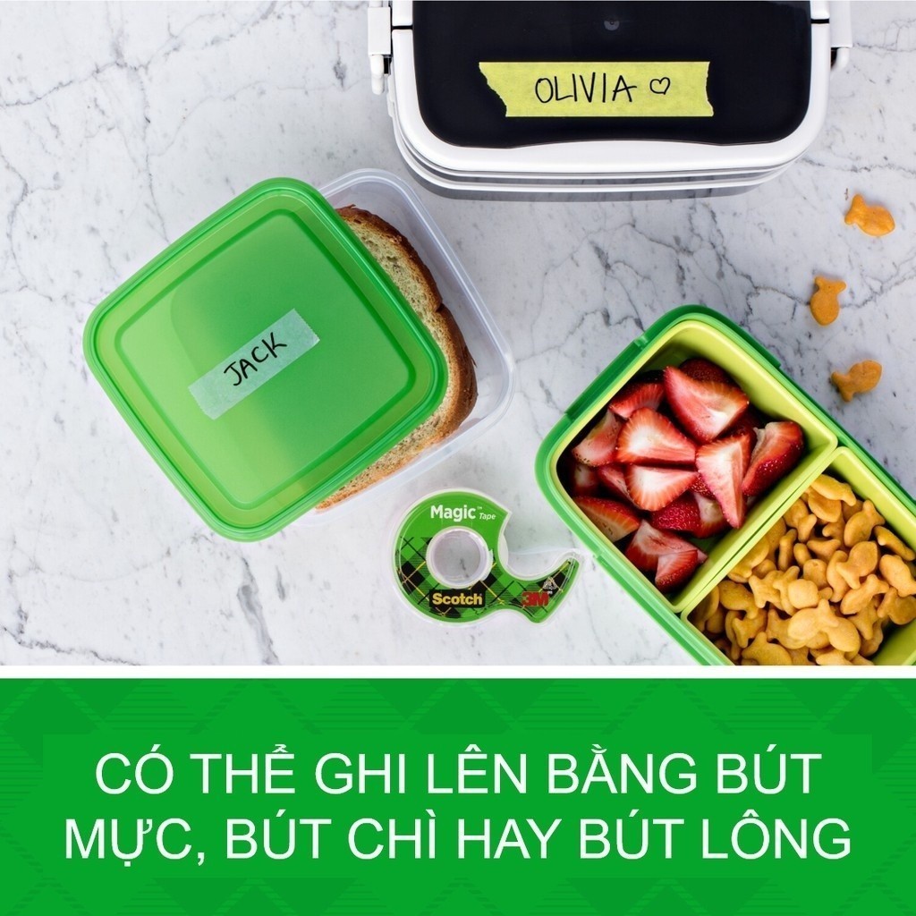 Ảnh Băng keo đa năng 3M™ Scotch®, trong suốt, dính siêu tốt, viết lên được, 19.05mmx7.62m, Đa năng, sửa chữa các tài liệu 4