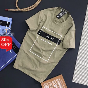 Áo thun nam in chữ cổ tròn, thun cotton muối thoáng mát, trẻ trung, màu sắc tươi sáng dễ phối đồ -STS0044