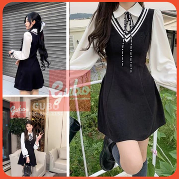 Váy sơ mi học sinh váy sơ mi phong cách học sinh trung học GUBO7902882