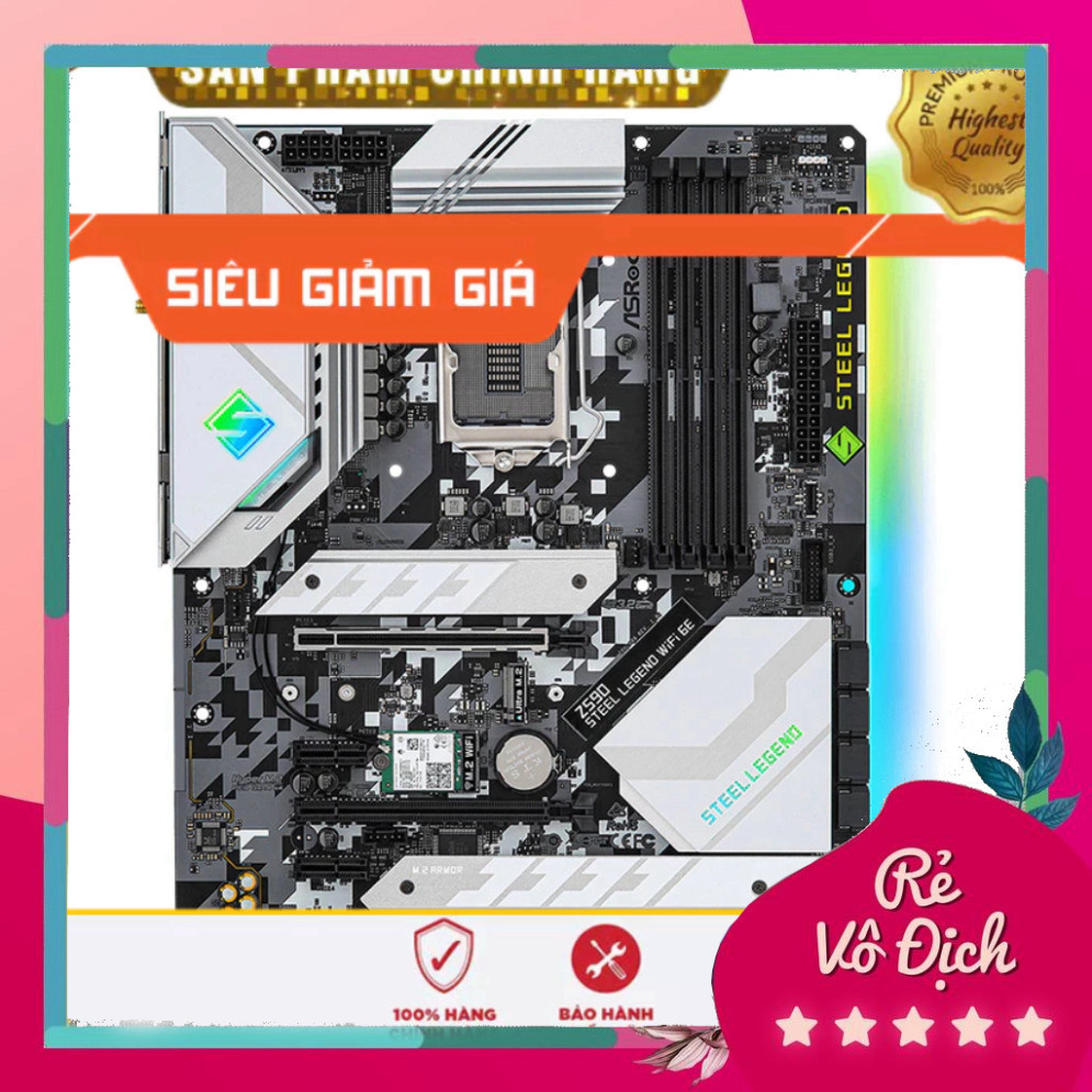 MAINBOARD ASROCK Z590 STEEL LEGEND WIFI 6E (INTEL Z590, SOCKET 1200 ...