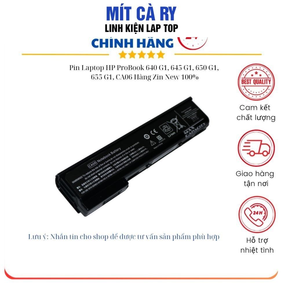 Pin Laptop HP ProBook 640 G1, 645 G1, 650 G1, 655 G1, CA06 Hàng Zin New ...