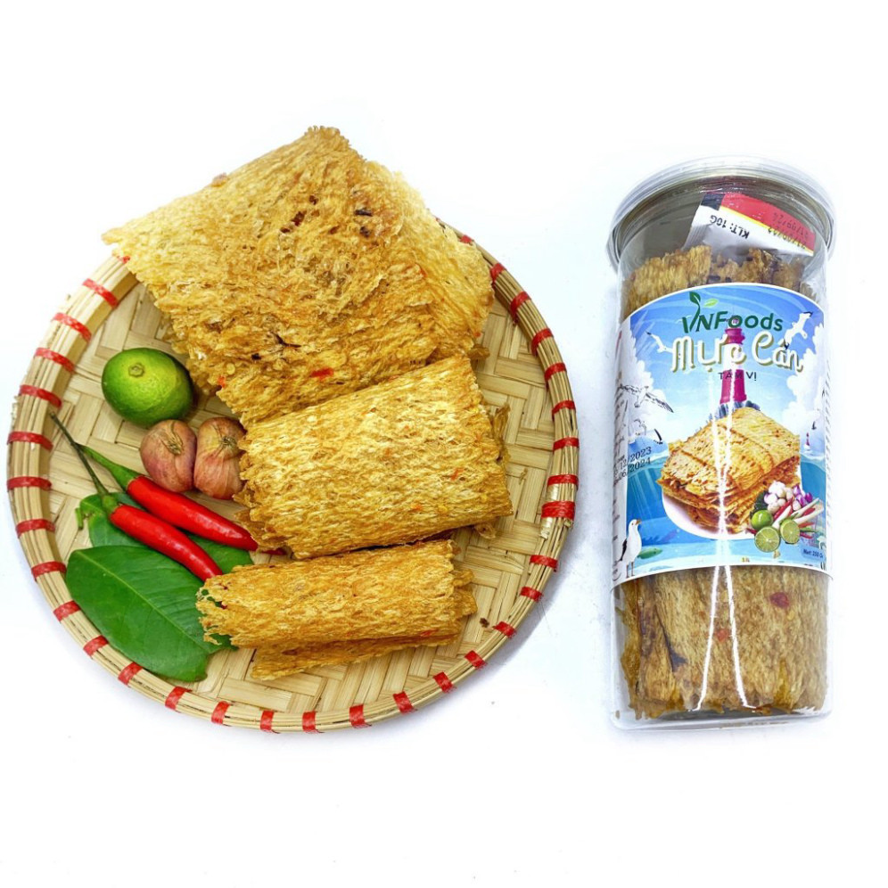 Khô Mực Cán Tẩm Gia Vị 250Gr Đảm Bảo VSATTP VNFoods