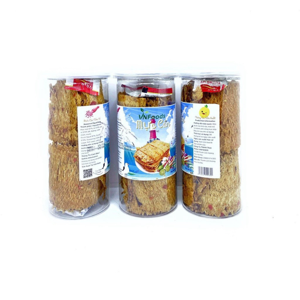 Khô Mực Cán Tẩm Gia Vị 250Gr Đảm Bảo VSATTP VNFoods