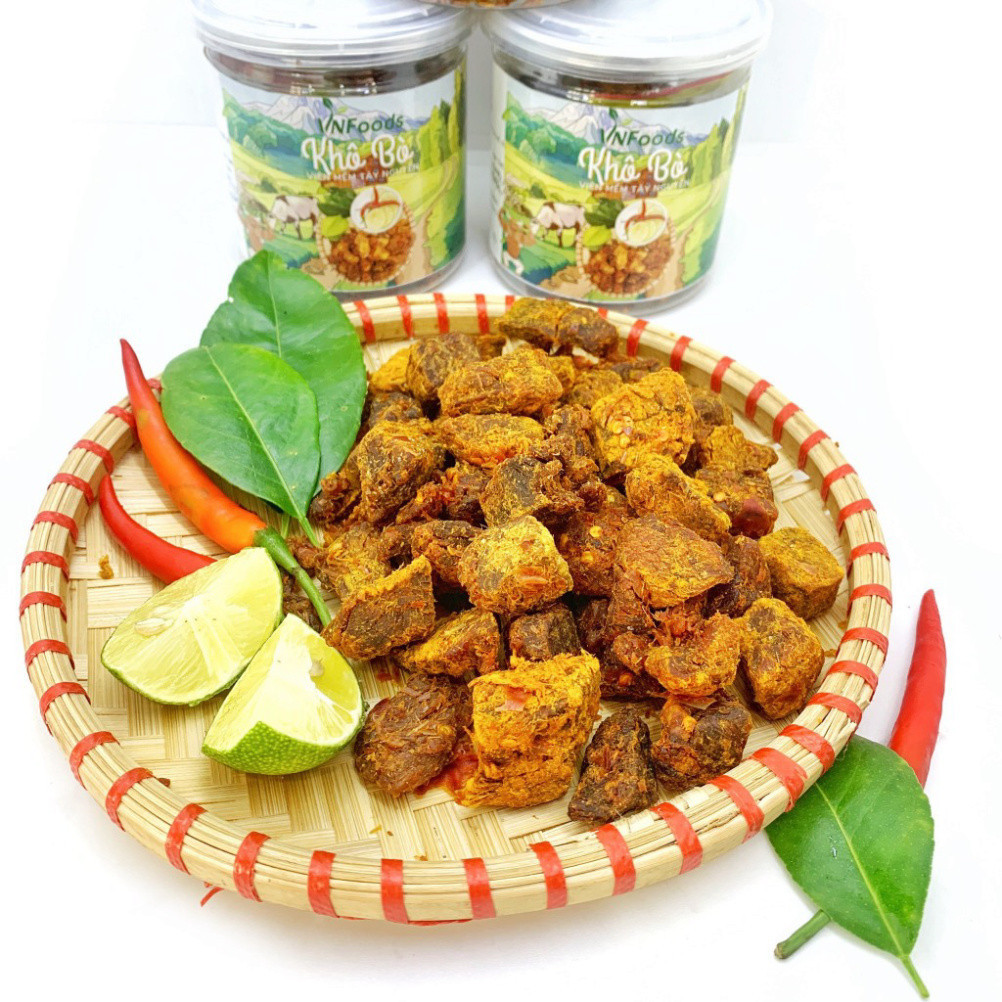 Khô Bò Viên Mềm Tây Nguyên 200Gr Xuất Khẩu Đảm Bảo VSATTP VNFoods