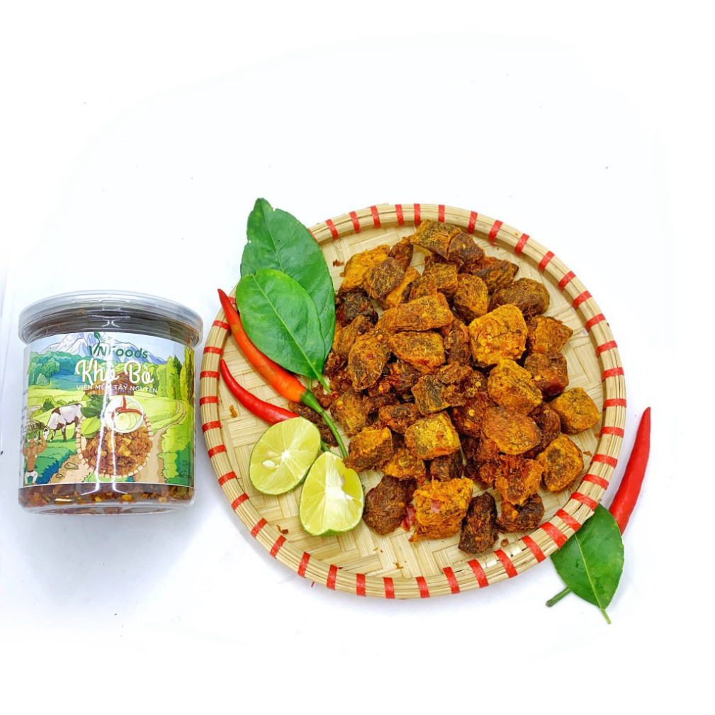 Khô Bò Viên Mềm Tây Nguyên 200Gr Xuất Khẩu Đảm Bảo VSATTP VNFoods