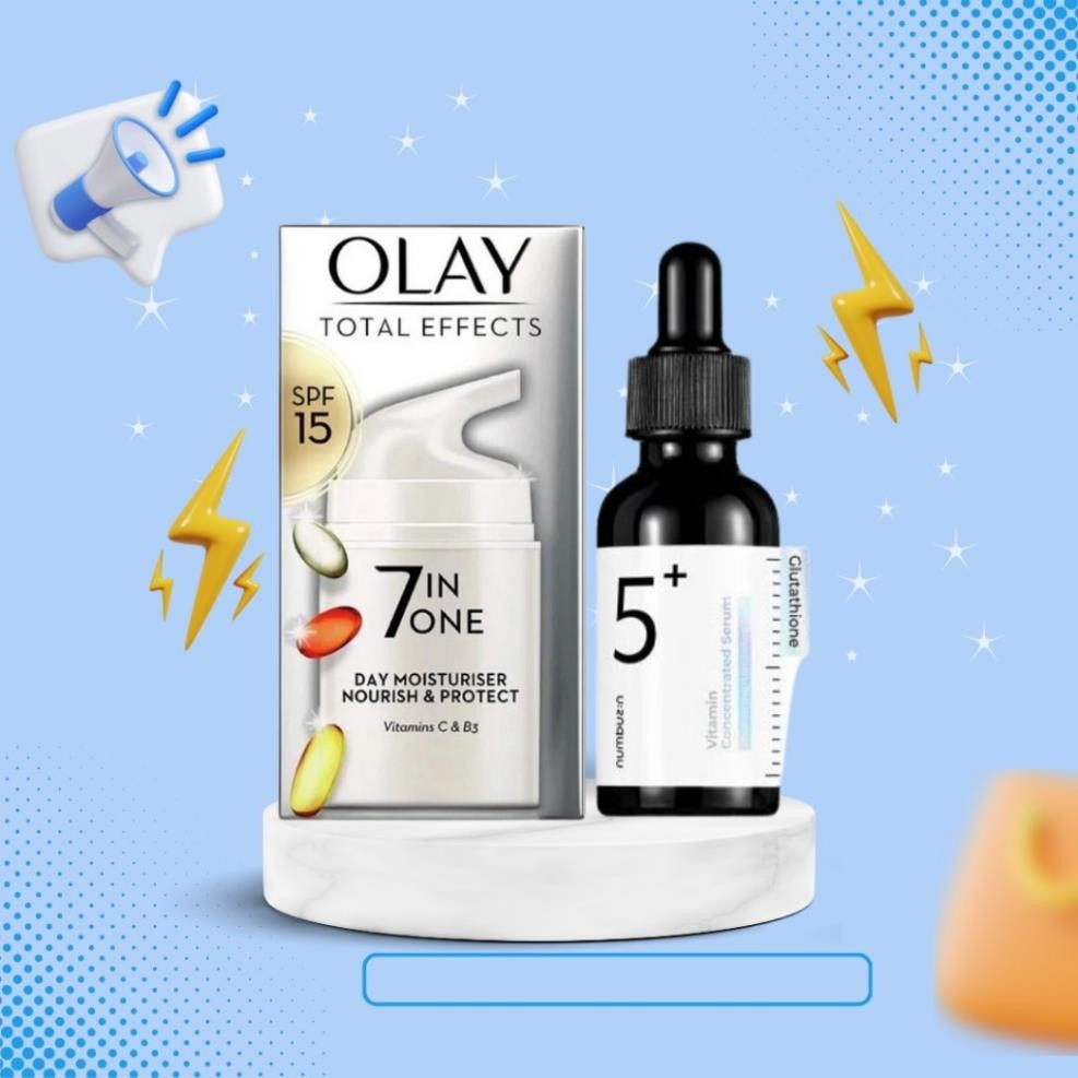 Serum NUMBUZIN NO 5 +Kem Dưỡng Olay Total Effects 7 In 1