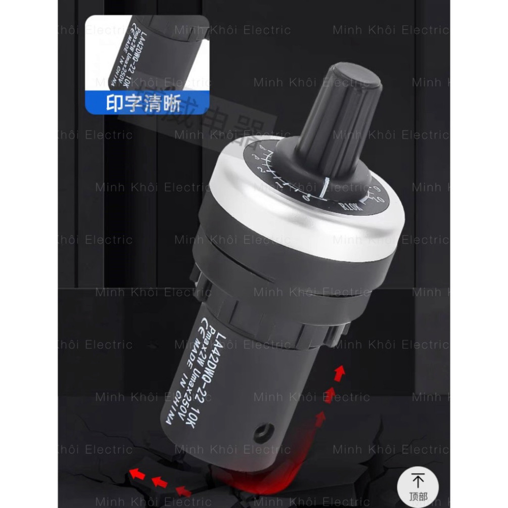 Chiết áp phi 22mm LA42DWQ,chiết áp tủ điện,biến trở,biến trở xoay chiết áp,triết áp,chiết áp đơn,chiết áp xoay cho biến
