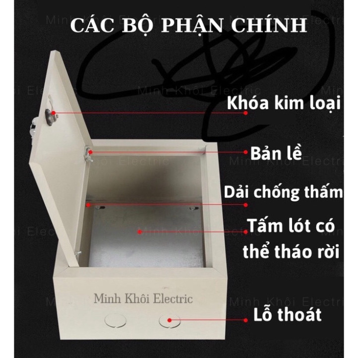 Tủ điện ngoài trời khóa bật sơn tĩnh điện , vỏ tủ điện công nghiệp ngoài trời các loại Cao Cấp
