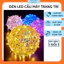 Đèn Led Cầu Mây Trang Trí Nhà Cửa, đèn led trang trí cầu tròn nhiều màu noel, lễ hội Cao Cấp