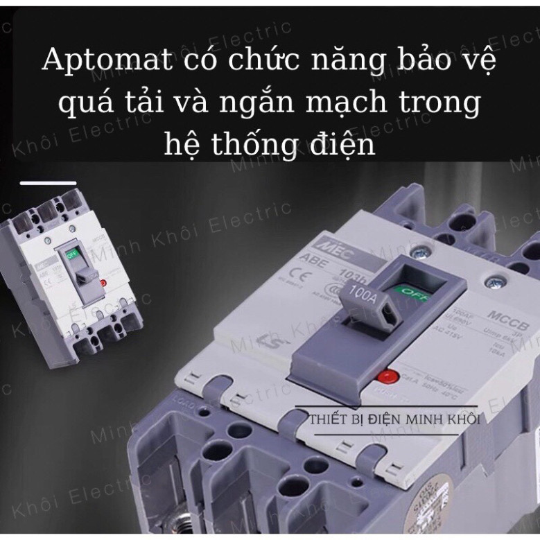 Aptomat Khối 3 Pha LS ABE và ABN 20A ~ 100A, cầu dao điện MCCB LS 3P ABN, ABE, cầu dao tự động, át khối, atomat, CB khối