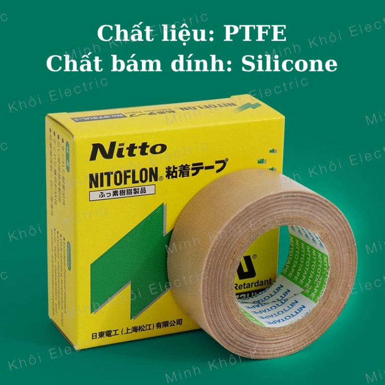 Băng dính nhiệt Nitto, băng keo chịu nhiệt nitto chịu nhiệt độ cao, kháng hóa chất, chống mài mòn Cao Cấp