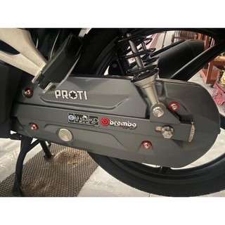 DIAMOND - Combo Nắp chụp cacte + 4 ốc Salaya xe Honda (inox 304) ( đậy hộp sên / che sên)
