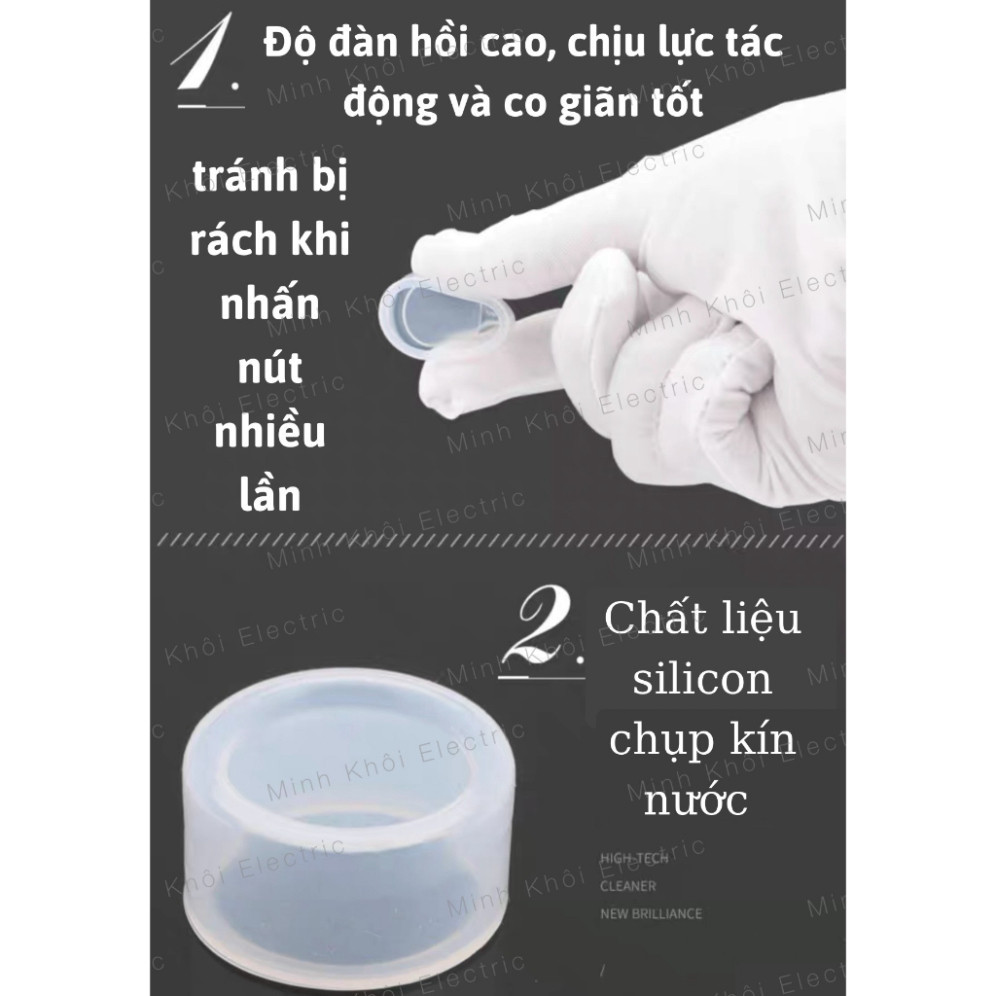 Chụp nút nhấn kín nước combo 10c, nắp chụp nút nhấn, màng chụp nút nhấn,chụp bảo vệ nhấn khẩn, núm chụp bảo vệ,nắp chụp