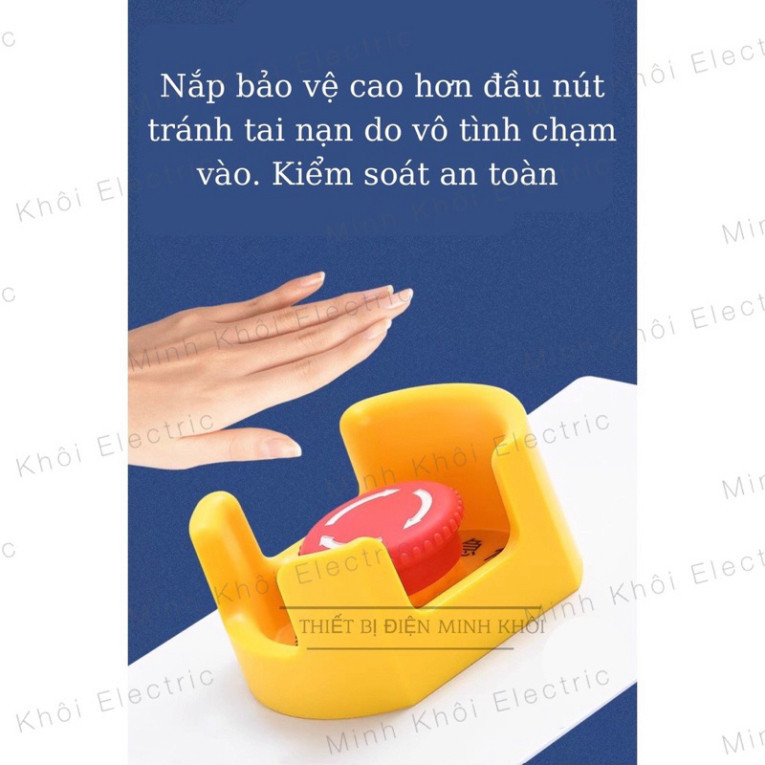 Nắp Chụp Bảo Vệ Nút Dừng Khẩn Cấp Phi 22mm, vòng bảo vệ nút dừng,vòng chụp bảo vệ, vỏ bảo vệ nút stop,vòng đệm tròn Cao