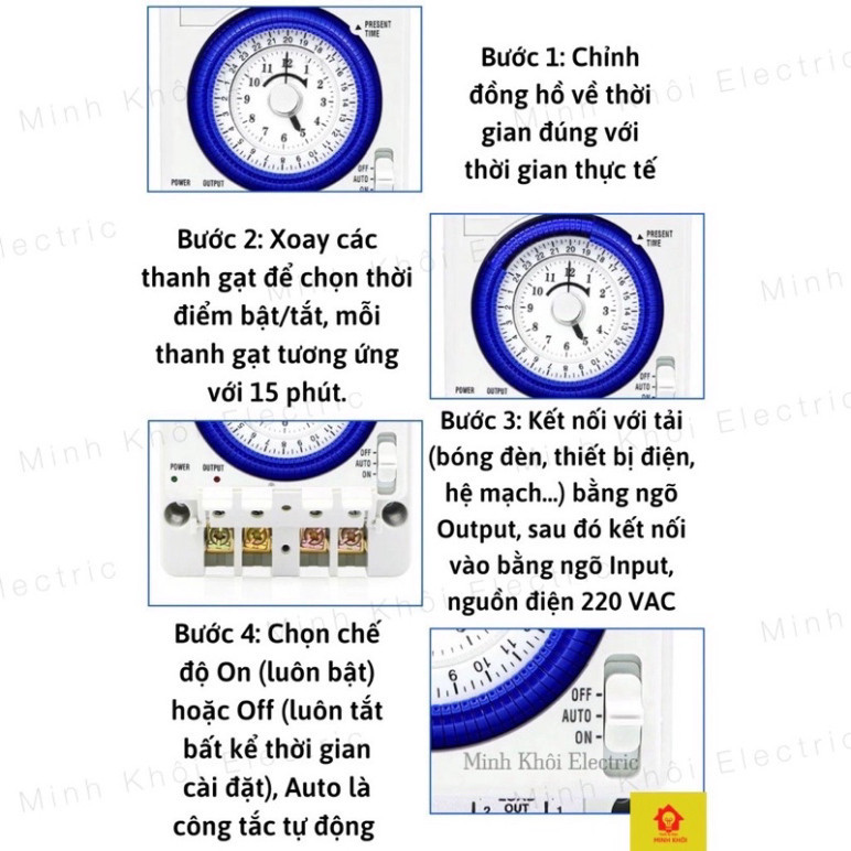 công tắc hẹn giờ cơ rơ le timer 24h camsco TB35N,công tắc thời gian,bộ hẹn giờ,đồng hồ hẹn giờ cơ,thiết bị tủ điện Cao C