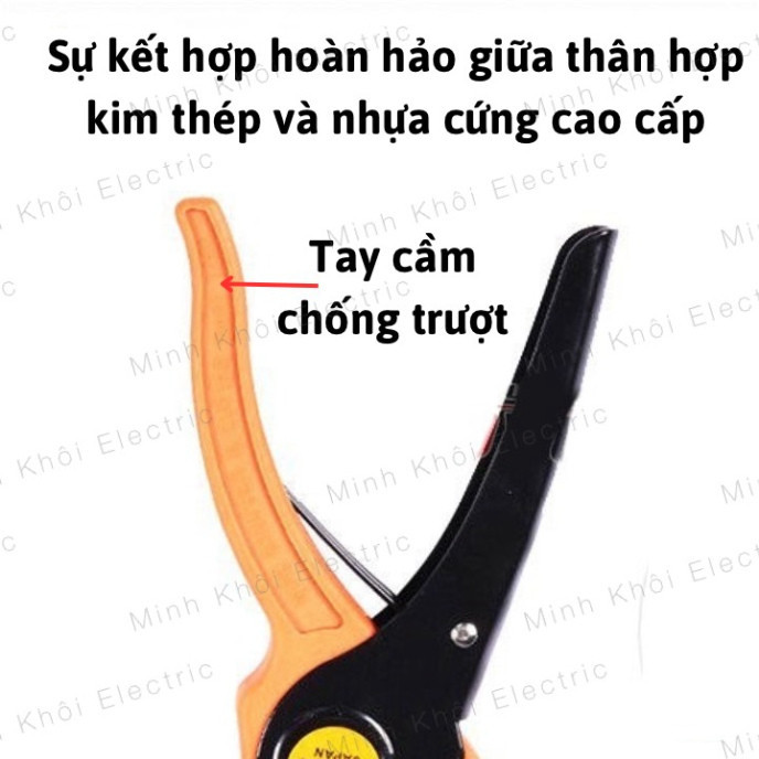 Kìm tuốt dây điện mỏ quạ Asaki AK-9104, kềm tuốt dây mỏ vịt, kìm tuốt dây điện ngang, kìm cắt dây Cao Cấp