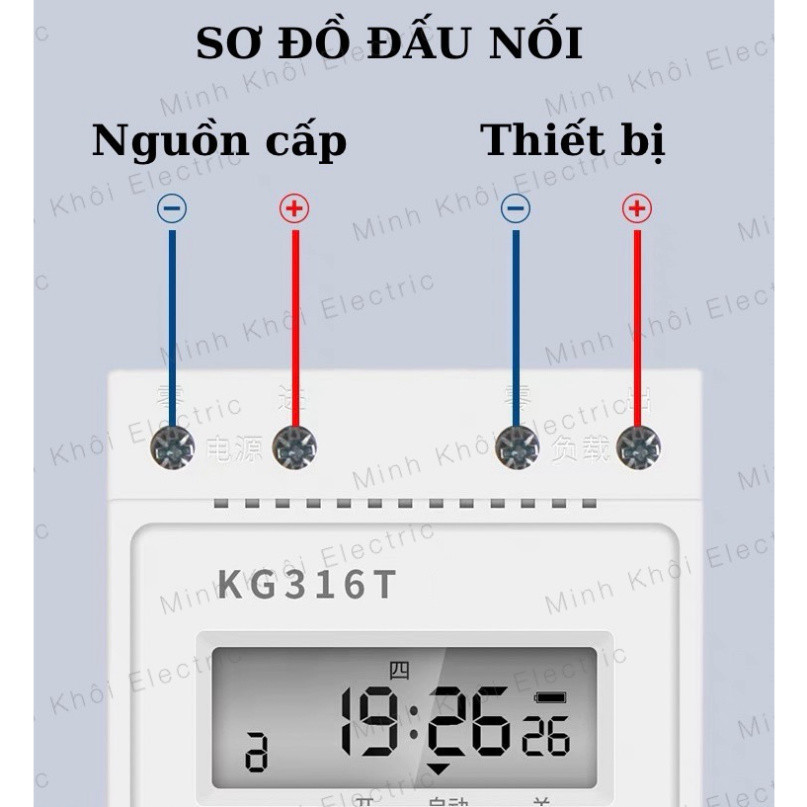 Bộ hẹn giờ thông minh, công tắc hẹn giờ KG316T Chint, timer hẹn giờ điện tử CHINT, rơ le thời gian kg316t Cao Cấp