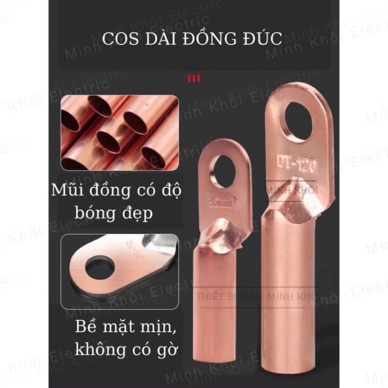 Đầu Cos Đồng Đỏ Đúc, đầu cos đồng đúc, cốt trần, cốt dài tròn Cao Cấp