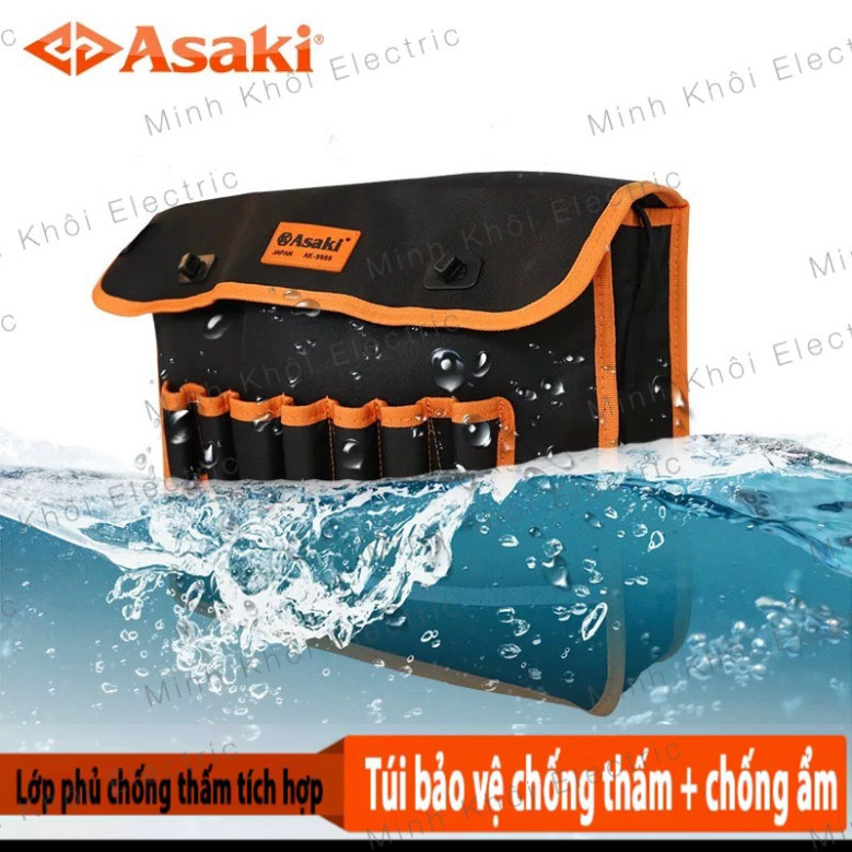 Túi đựng dụng cụ đa năng Asaki, túi đựng đồ nghề, túi đeo thắt lưng đựng đồ nghề, túi đựng dụng cụ kỹ thuật chống thấm C
