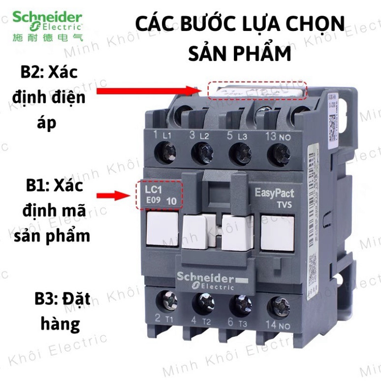 Khởi động từ Schneider LC1E1210 SCHNEIDER,Contactor schneider 9/12/18/22/32/40A EasyPact, khởi động từ, khoi dong tu Cao