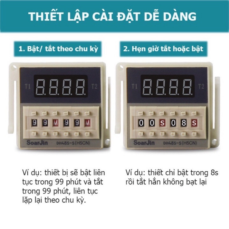 rơ le thời gian omron DH48S-S 220V, đồng hồ rơ le thời gian DH48S-1Z, timer omron DH48S-2Z,relay thời gian Cao Cấp