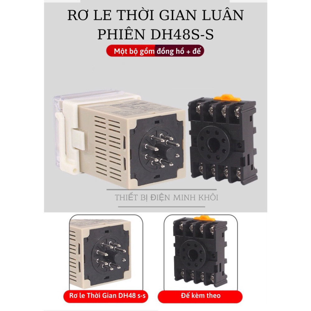 rơ le thời gian omron DH48S-S 220V, đồng hồ rơ le thời gian DH48S-1Z, timer omron DH48S-2Z,relay thời gian Cao Cấp