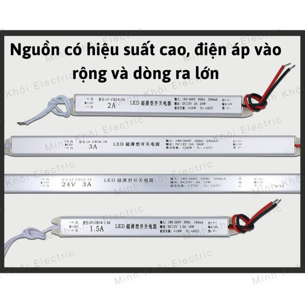 Nguồn Led đũa, nguồn đũa led 12v 2A, 3A,5A,12A hàng chất lượng, nguồn đèn led đũa Cao Cấp