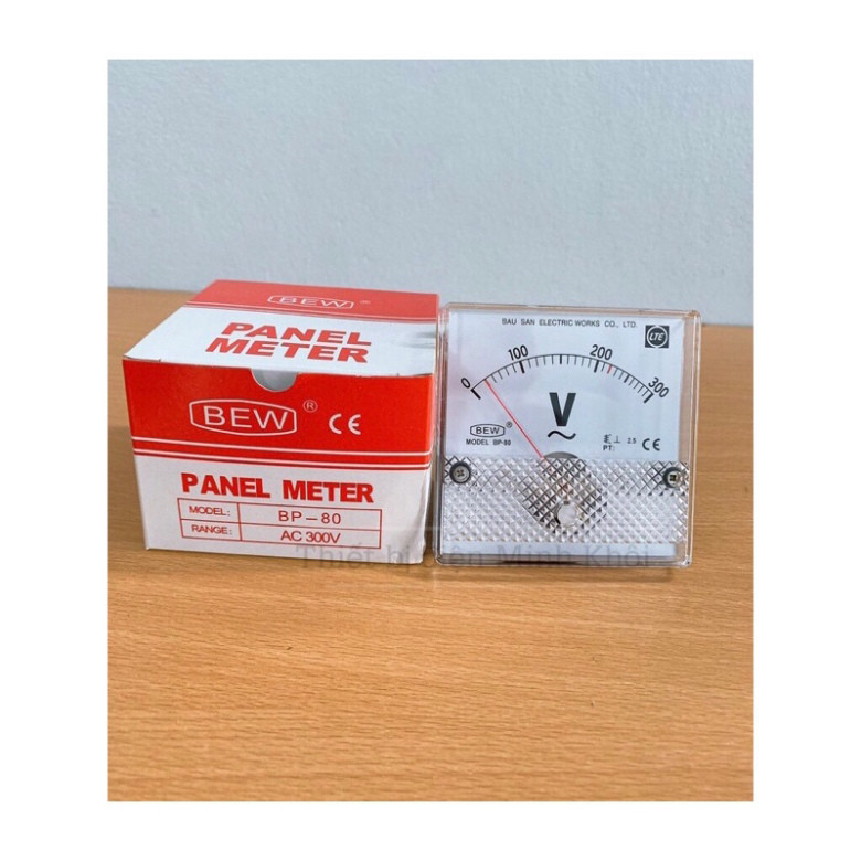 Đồng hồ đo vôn kế xoay chiều mặt 80 Bew DC , dòng điện ampe, Đồng hồ lắp đặt tủ điện Cao Cấp