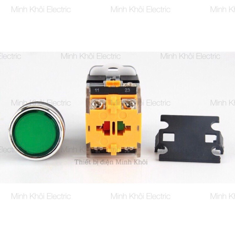 Nút nhấn nhả có đèn phi 22,nút nhấn tủ điện LA38 chống nước, nút nhấn giữ, nút ấn nhả, nút ấn giữ 22mm Cao Cấp