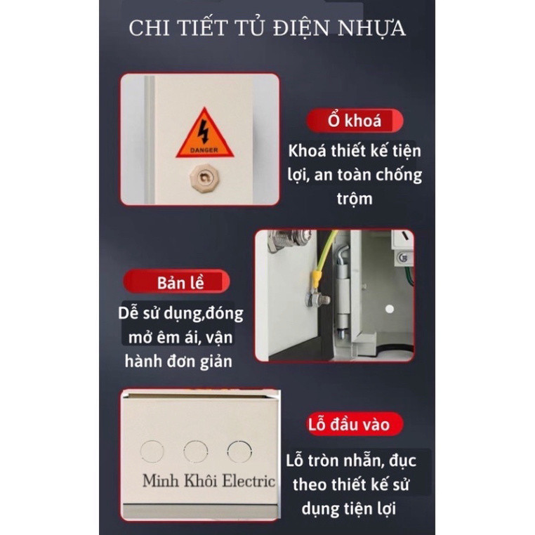 Vỏ Tủ Điện Nhựa Chống Nước Đủ Loại, tủ điện công nghiệp Cao Cấp
