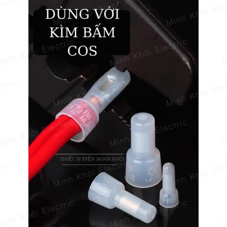Combo 100c Đầu Cos Nón Chụp CE1X,CE2X, CE5X, đầu chụp cos,cút nối dây điện, cốt nối dây điện nhanh CE,mũ cosse Cao Cấp