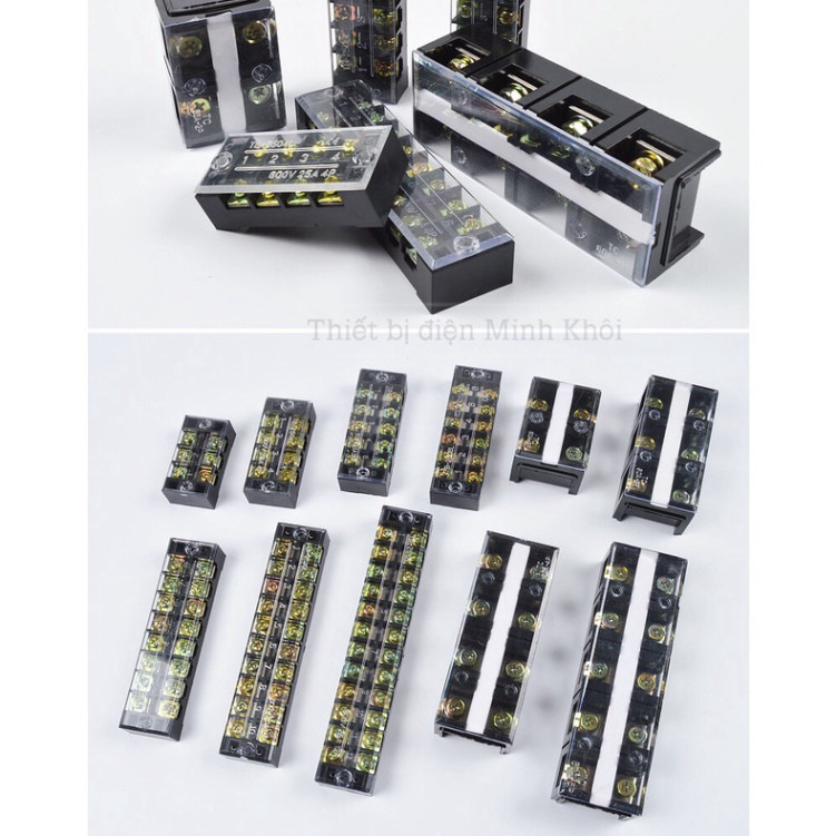 cầu đấu điện domino đủ kích thước, cầu đấu dây điện, cầu đấu terminal block Cao Cấp