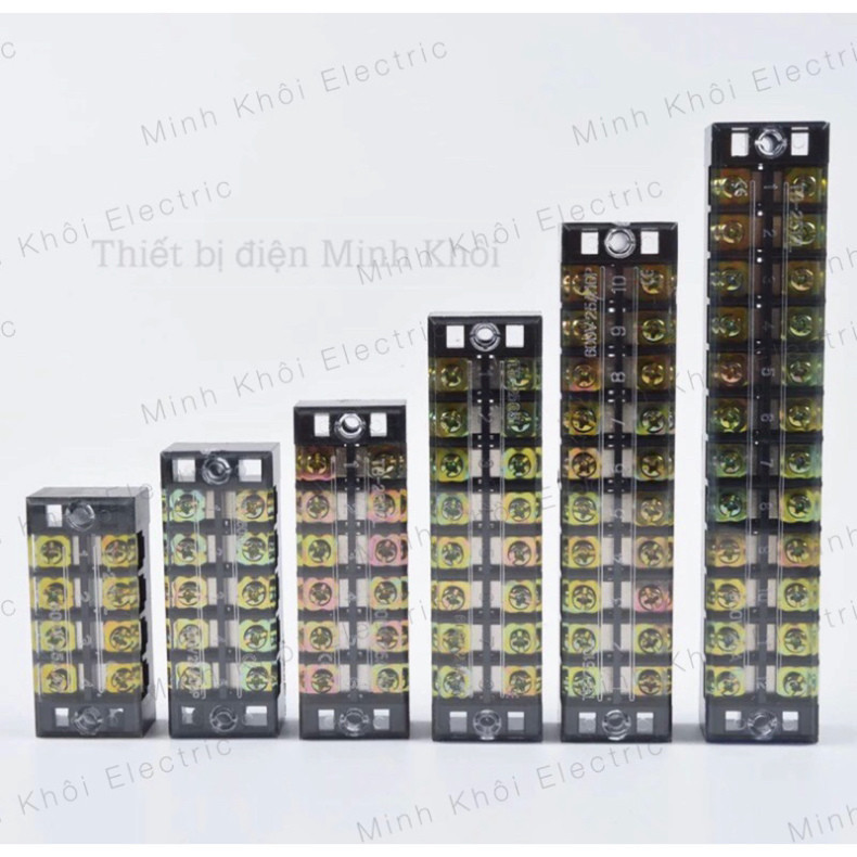 cầu đấu điện domino đủ kích thước, cầu đấu dây điện, cầu đấu terminal block Cao Cấp