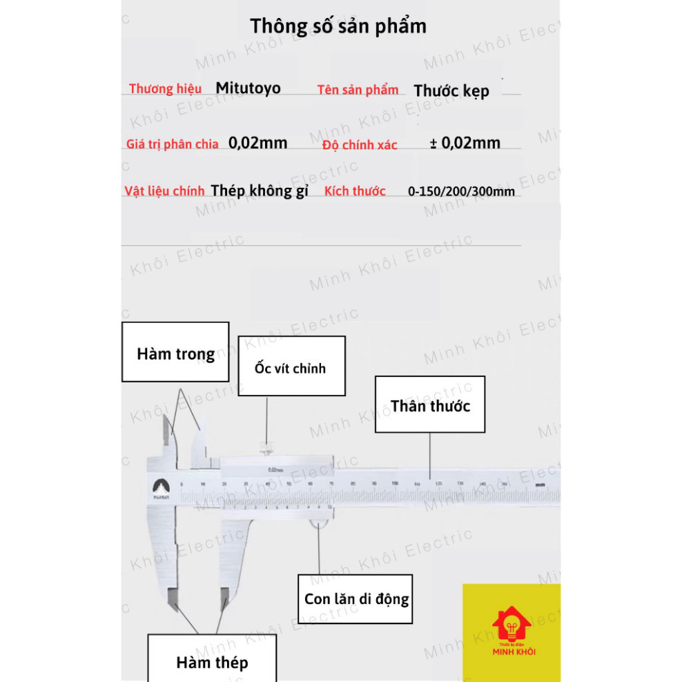 Thước kẹp cơ khí Mitu toyo Nhật Bản thép CR-V, thước kẹp nhật Mitu toyo, thước cặp cơ khí Cao Cấp
