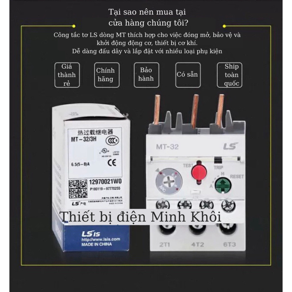Rơ le nhiệt LS ,relay nhiệt MT-32, rơ le nhiệt cho khởi động từ, contactor Cao Cấp