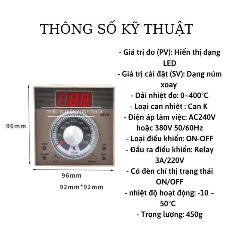 Đồng Hồ Nhiệt Độ Berm CX-96VD, bộ điều khiển nhiệt độ CX-96VD, đồng hồ hiển thị và điều khiển Cao Cấp