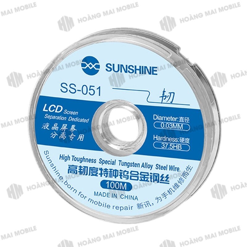 Dây cắt kính SUNSHINE SS-051 dài 100m, đường kính lõi 0.03mm (10 cuộn)