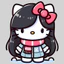 Hình ủi, Hình Ép Nhiệt Hello Kitty (Fan Art) Hồng, Có In Theo Yêu Cầu 85