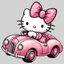 Hình ủi, Hình Ép Nhiệt Hello Kitty (Fan Art) Hồng, Có In Theo Yêu Cầu 85