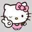 Hình ủi, Hình Ép Nhiệt Hello Kitty (Fan Art) Hồng, Có In Theo Yêu Cầu 85