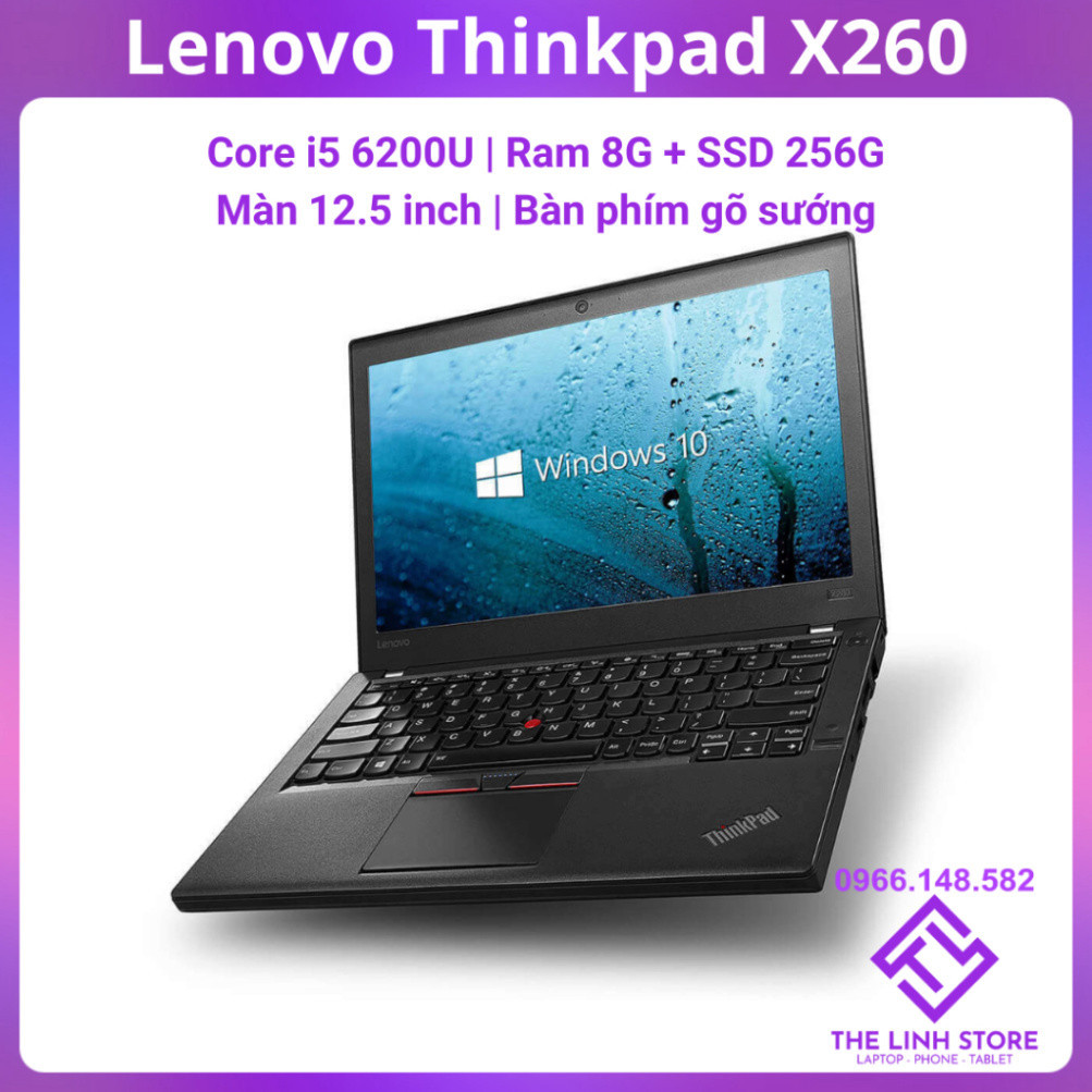 laptop giá rẻ thinkpad x250 core i5-5300u, ram 8g, ssd 180g, 12.5