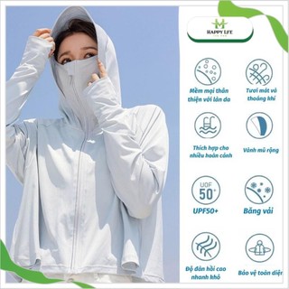 Áo chống nắng nữ, áo khoác có mũ, áo khoác chống tia UV thấm hút mồ hôi UPF50 + thời trang cho nữ