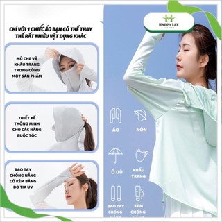 Áo chống nắng nữ, áo khoác có mũ, áo khoác chống tia UV thấm hút mồ hôi UPF50 + thời trang cho nữ