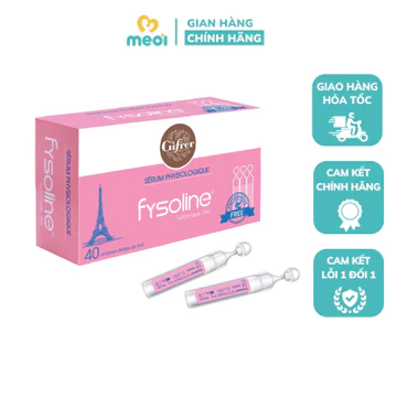 Nước muối sinh lý Fysoline Pháp 0,9%, vệ sinh mắt, mũi, miệng cho bé