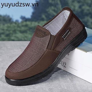 Cũ Bắc Kinh Giày Vải Nam Phong Cách Mới Chống Thấm Nước Thoáng Khí Thoải Mái Thường Ngày Người Cao Tuổi Kích Thước Lớn Người Cao Tuổi Trung Niên Chống-