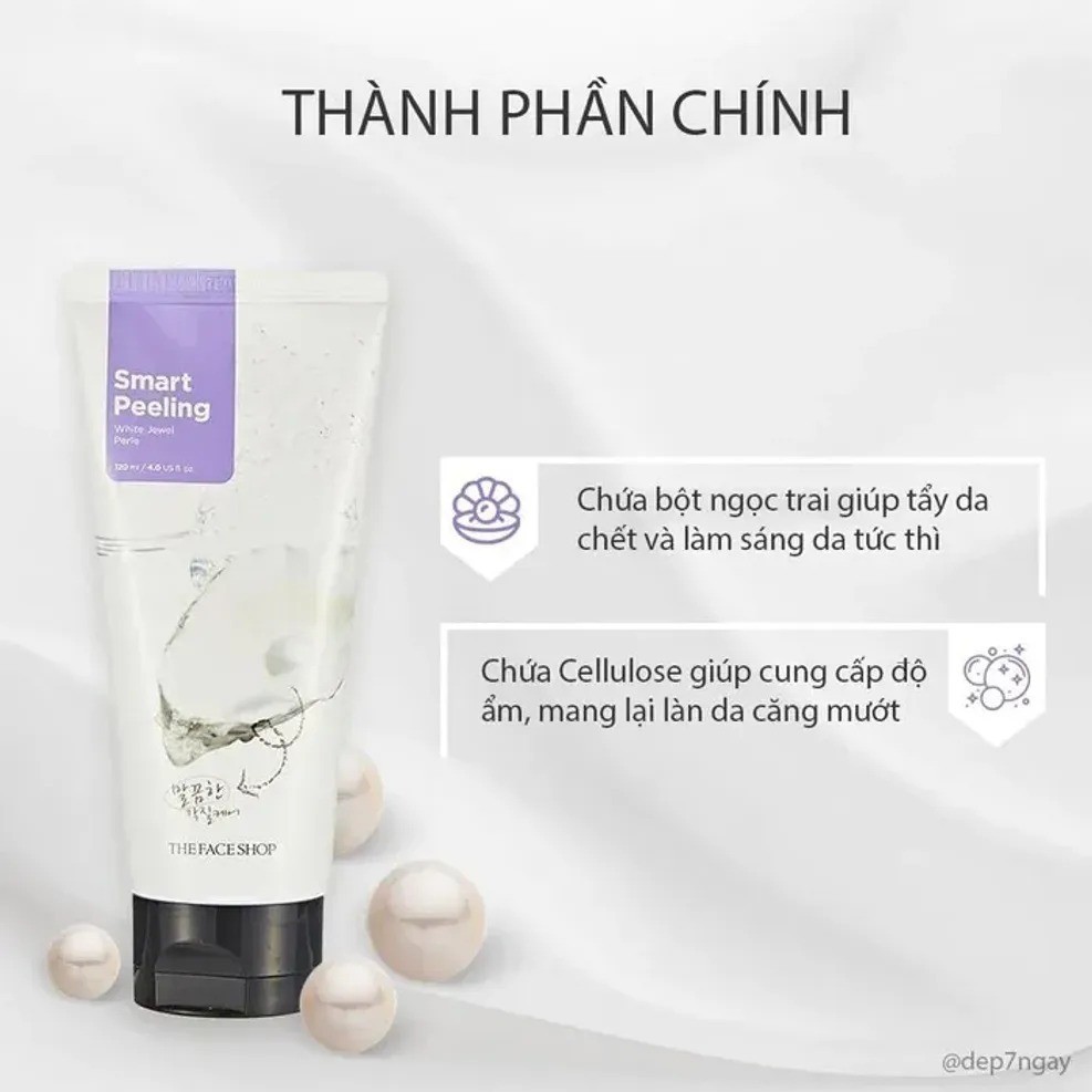 Ảnh Gel Làm Sạch Tế bào Da C.h.ế.t THE FACE SHOP White Jewel 120ML 3