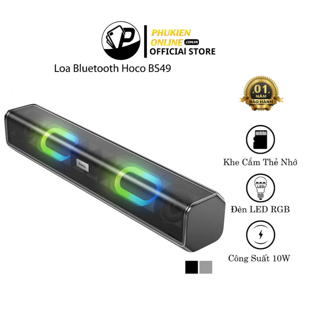 Loa Bluetooth HOCO BS49, Đèn Led Bắt Mắt ,Âm Thanh Siêu Hay, Bass Sâu ...